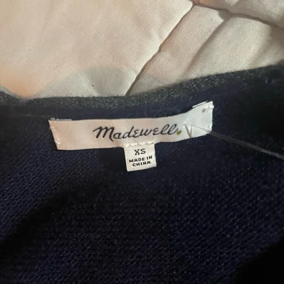 Madewell kimball sweater. New without tags. Navy blue and grey - Picture 2 of 2